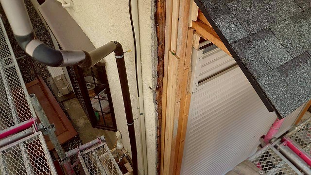 姫路市　窓枠周りの木材